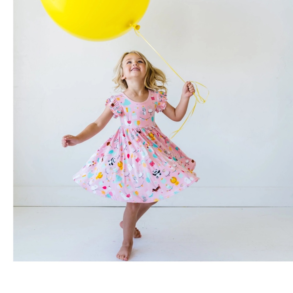 Little sleepies Pink Party Animals Twirl Dress